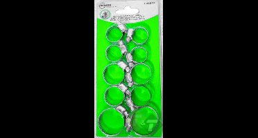 Slangklemmen set - 10 delig - 20, 25, 30mm - Benson