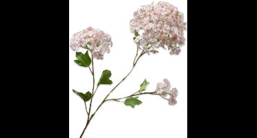 Silk-ka Kunstbloem-Zijden Bloemen Sneeuwbal Tak Roze 69 cm