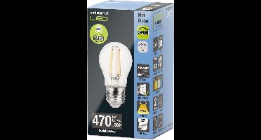 Kogellamp - E27 - 3.4W - Extra Warm Wit - 2700K - Dimbaar - Filament - Helder