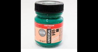 Acrylverf Zijdeglans - 684 Flessengroen - Deco - Universal Satin - Amsterdam - 50 ml