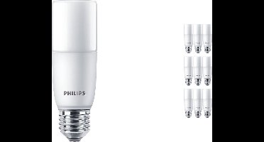 Voordeelpak 10x Philips Corepro LED E27 Tubular Stick Mat 9.5W 1050lm - 840 Koel Wit | Vervangt 75W