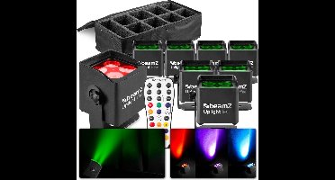 Uplighter - BeamZ BBP44 Uplight lamp met afstandsbediening, accu en tas - IP65, geschikt voor buiten