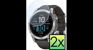 Screenprotector - 2 Stuks - Geschikt voor Garmin Fenix 7X - Extra Sterk - Tempered Glass - Gehard Glas - Beschermglas Screen Cover - Bescherm Protector voor Smartwatch