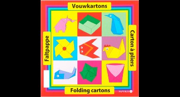 Twisk vouwkarton knutselpapier 12x12cm 10 pakjes assorti kleuren.