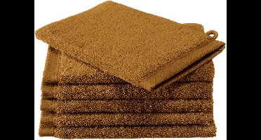 De Witte Lietaer Washandjes Contessa, Caramel - 16 x 21 cm - 6 stuks - Katoen