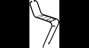 Steco Voordrager fiets - retro look - mat zwart - 28 inch - met klapper