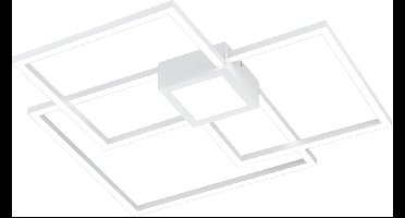 Trio leuchten - LED Plafondlamp - 38W - Natuurlijk Wit 4000K - Dimbaar - Vierkant - Wit - Aluminium