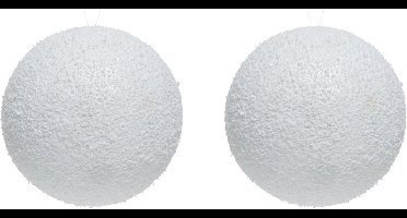 Kunstsneeuw 3x grote witte sneeuwballen 14 cm - Sneeuwversiering/sneeuwdecoratie