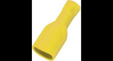 TRU COMPONENTS 1572130 Platte stekker (female) Insteekbreedte: 6.4 mm Insteekdikte: 0.8 mm 180 ° Volledig geïsoleerd Ge