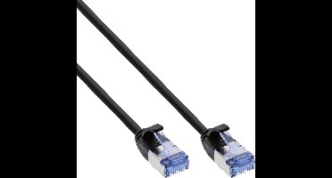 U/FTP CAT6a 10 Gigabit slimline netwerkkabel / zwart - PVC - 0,50 meter