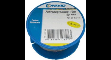 Conrad Components 606241 Voertuigsnoer FLRY-B 1 x 1.50 mm² Zwart 10 m