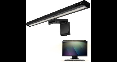 TULITE LED Monitor lamp - Bureaulamp met klem - Dimbaar - USB - Thuiswerken - Zwart