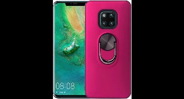 Hoesje Geschikt voor Huawei Mate 20 Pro hoesje Shockproof Armor case - back cover – TPU – Roze