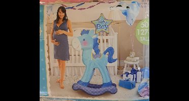 ballon - hobbelpaard - baby - boy - hoogte -127cm - voor - babyshower - of geboorte-feest - airwalker