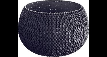 Prosperplast Kunststof bloempot/plantenpot Splofy - grijs D19 x H20 cm - 4 liter - rond - buiten/tuin potten