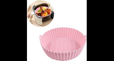 Premium Ronde Siliconen Bakplaat voor AirFryers Roze (20cm) – AirFryer Accesoires – AirFryer Bakjes Siliconen – AirFryer Siliconen Bakje – AirFryer Bakpapier Siliconen – AirFryer Bakpapier XXL – AirFryer Bakje – AirFryer Bakvorm Siliconen