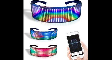 Currero Festival Bril - Bril Met Ledverlichting - Led Bril - Lichtgevende Bril - Bluetooth - LED - Festival - Party