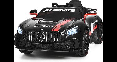 Mercedes GT4 AMG 12v afstandsbediening l Leer l MP3 l Rubberband | zwart