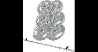 Gorilla Sports - Halterset 70 kg Gripper Gietijzer Veersluiting