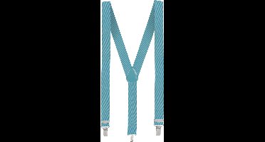 Boland - Bretels Basic lichtblauw Blauw - Volwassenen - Unisex - Gangster -