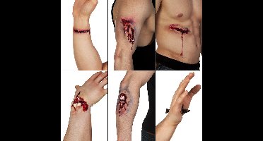 Boland - Latex wonden - - Schminkset - Halloween, Themafeest - Halloween schmink - Accessoire - Horror