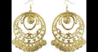 Boland - Paar oorbellen Belly dance Goud - Volwassenen - Vrouwen - Buikdanseres - 1001 Nacht- Gypsy
