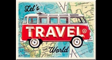Magneet Volkswagen Bulli Let's Travel The World
