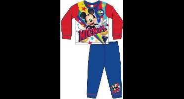 Mickey Mouse pyjama - rood met blauw - Mickey pyama - maat 92