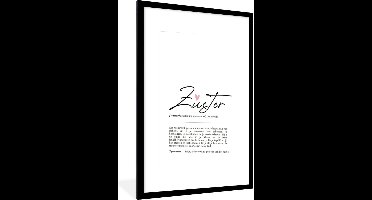 PosterMonkey - Poster - Betekenis - Zus - Cadeau voor haar - Cadeau voor vrouw - Wanddecoratie - Woonkamer - Slaapkamer - 60x90 cm