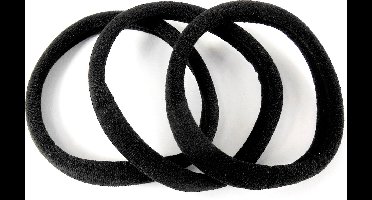 Badstof elastiek zwart groot