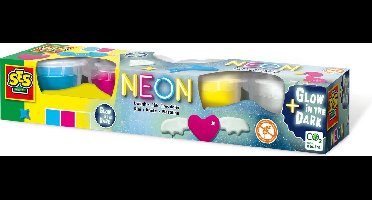 SES - Klei - Neon en Glow in the dark - zachte klei - heldere kleuren - droogt niet uit