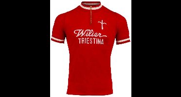 Wilier Vintage 1975 Korte Mouw Wielertrui Rood XL Man,Vrouw