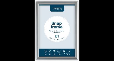 Europel Kliklijst – Posterlijst – B1 – 70,7 x 100 cm – 25mm – Aluminium – Zilver