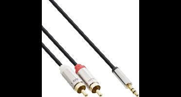 InLine 3,5mm Jack - Tulp stereo audio slim kabel - 3 meter