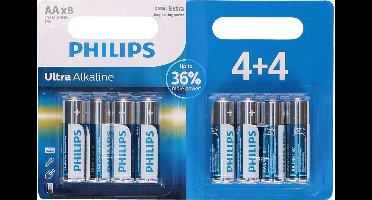 Philips Ultra Alkaline AA/LR6 blister 4+4