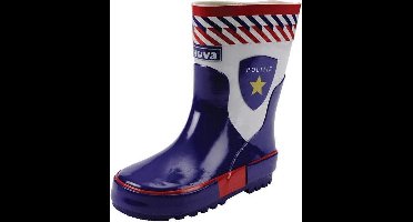 Gevavi Boots Politie Rubber Blauw Wit Regenlaarzen Kinderen