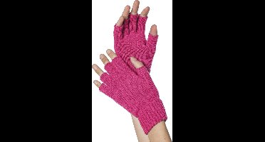 Vingerloze Handschoenen - Neon Roze - Carnaval - One Size - Unisex - Een Paar
