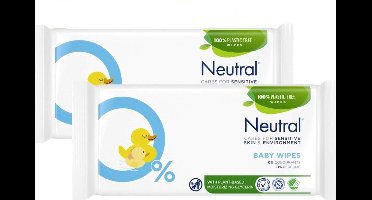 Neutral - Baby Billendoekjes - 2 x 52 = 104 stuks - 0% Parfum