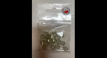 Glaskralen - Crackle Kralen - 20 stuks - 8mm - Doorzichtig / Trasparant