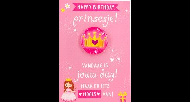 Depesche - Kinderkaart met de tekst "Happy Birthday prinsesje! Vandaag is ..." - mot. 038