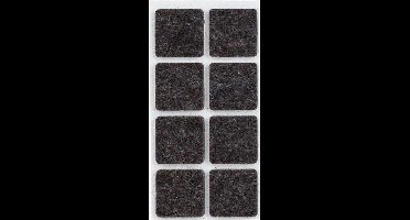 Meubelviltjes - 8x - antislip noppen - 2,5 cm - vierkant - viltglijders