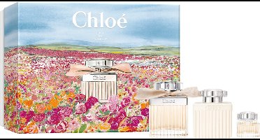 Chloé Chloé Giftset - 75 ml eau de parfum spray + 5 ml eau de parfum spray + 100 ml bodylotion - cadeauset voor dames