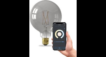 Calex Smart LED Lamp - Wifi Filament Verlichting - Globe 12,5cm - E27 - Slimme Bulb - Dimbaar - 7W