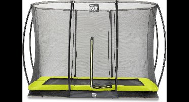 EXIT Silhouette Trampoline 214x305cm - met Veiligheidsnet - Inground - Rechthoekig - Voor Kinderen - Groen