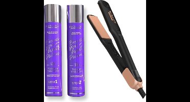 BraziliCious Tanino Therapy Keratin 2 x 1000 ml & Professionele StijlTang Van BraziliCious 250°G