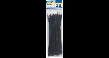 Kinzo Tiewraps - kabelbinders - 300x stuks - zwart - 30 cm