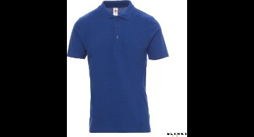 Payper Rome: Katoenen Piquet Polo Shirt Heren met Korte Mouwen en Parelmoer Knopen - Royal Blauw - M