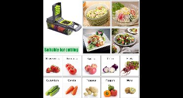 ARMADA - Multifunctionele 14-in-1 groentesnijder - Handmatige groentesnijder - Duurzame groentesnijder - Fruitsnijder - Chopper - Snijmachine