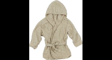 Meyco Baby Uni badjas - pre-washed hydrofiel - sand - 98/104