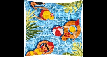 Vervaco - Schuine spansteekkussen kit - Zomer - PN-0200155 - Borduren - Borduurpakket - Borduurpakket volwassenen - Borduurpakket kind